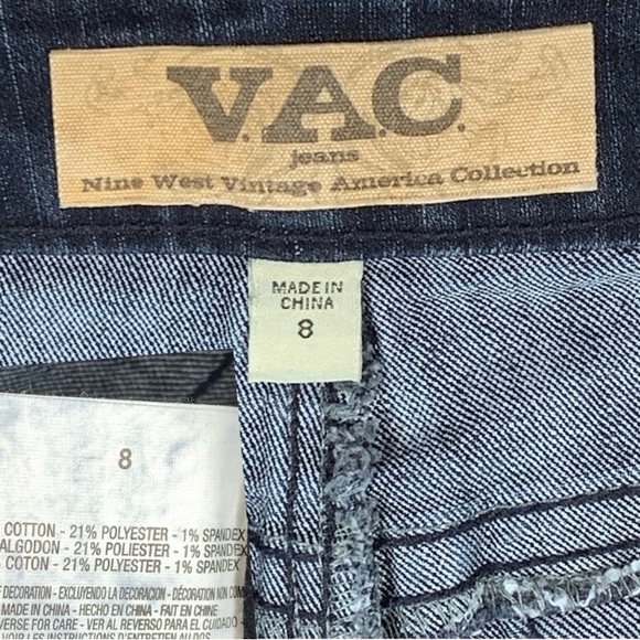 Nine West VAC Dark Wash Jeans Vintage America Collection Comfort Fit size 8 - Picture 12 of 13